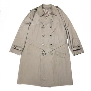Vintage Botany 500 Trench Coat Men's Size 44R Double Breasted Made In USA